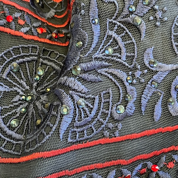 Alyce Paris Navy Embellished Dress - Picture 4 of 9